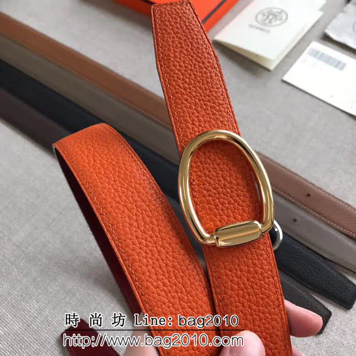愛馬仕HERMES REVERSIBLE LEATHER STRA 官網同步 原版皮高端男士皮帶 HHG1539